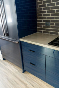 blue kitchen cabinets