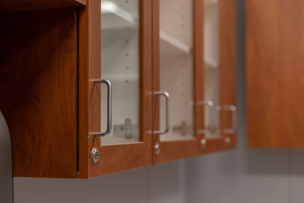 Cabinetry details for the Planned Parenthood office commercial renovation