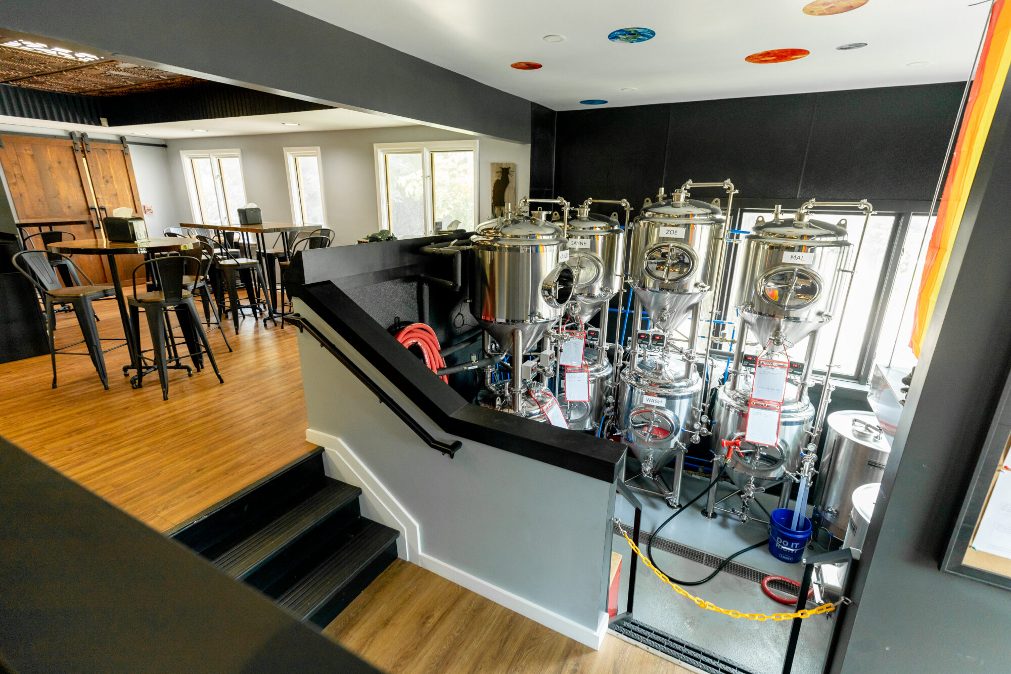 One Eyed Cat Brewing workspace equipped with newly installed brewing machinery